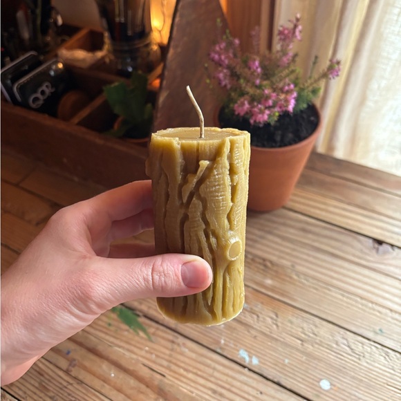 The Wildflower Company Other - Homemade All-Natural Toxic Free 100% Beeswax Mushroom "Log" Candle